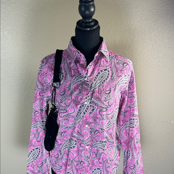 Ralph Lauren Tops - Ralph Lauren Pink Paisley Non-Iron Shirt